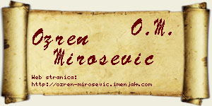 Ozren Mirošević vizit kartica